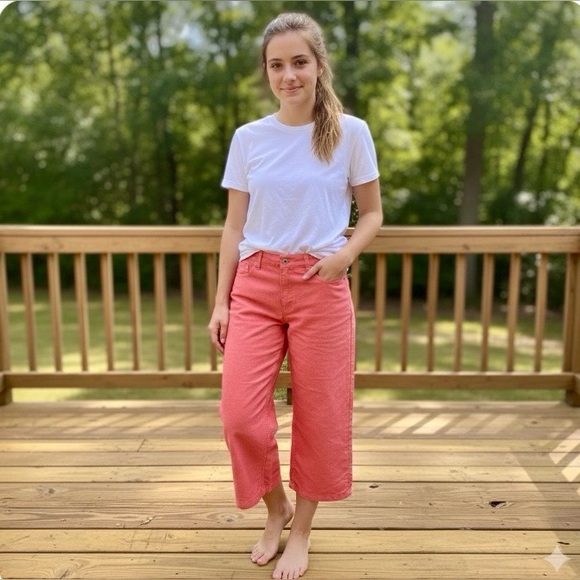 Levi's Denim - Levi’s Womens Vintage Crop Straight leg Jeans Red 14 Denim USA